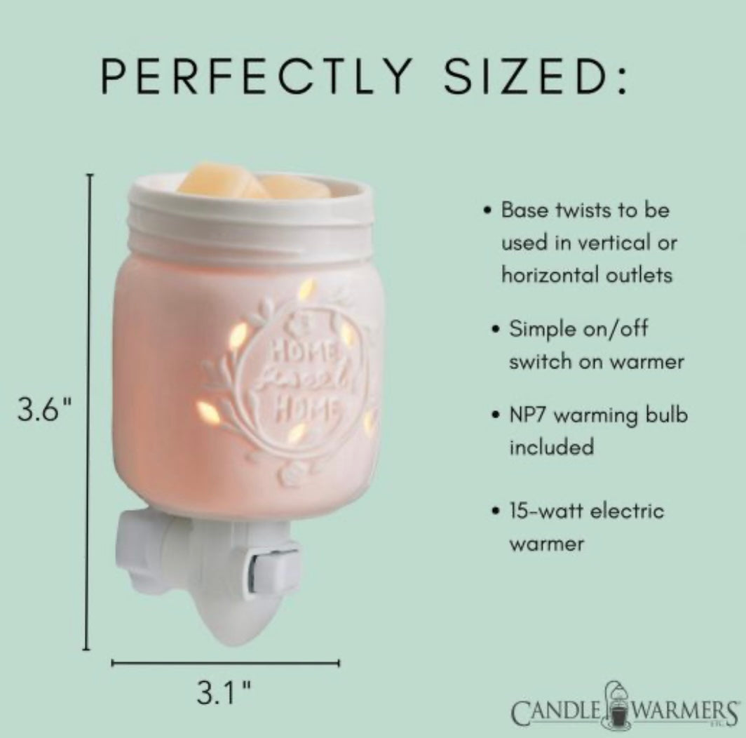 Home Sweet Home Mason Jar Pluggable Wax Warmer