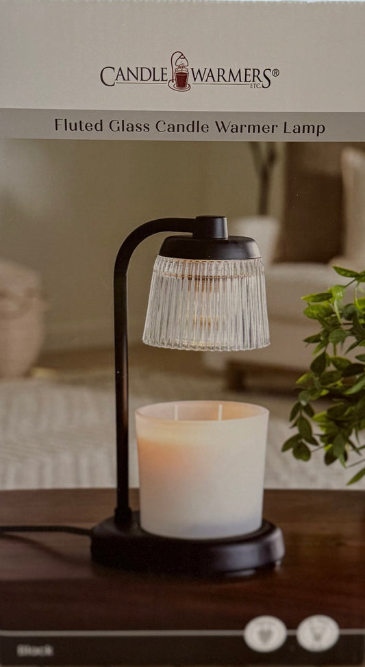 Fluted Glass Candle Warmer Lamp
